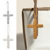 Cotton Rope Braided Pendant Keychain Religious Symbol of Christianity Hand-Woven Braided Keyring Bag Accessories