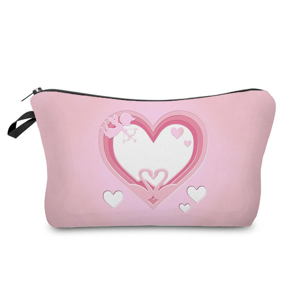Женская косметичка с принтом Love для организации туалетных принадлежностей, дорожный органайзер для хранения 6385