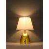 Table Lamp - Gold Finish with White Lamp Shade | Bedside Night Lamp for Home, Living Room and Bedroom Décor | with Durable Iron Construction |