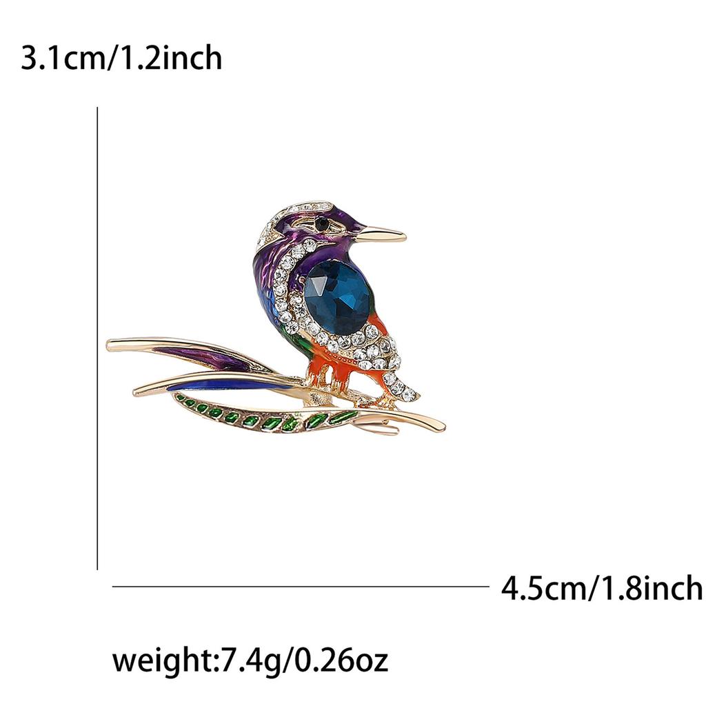 Rhinestone Woodpecker Brooch, High-end Women's Clothing Chest Flower Accessory Brooch