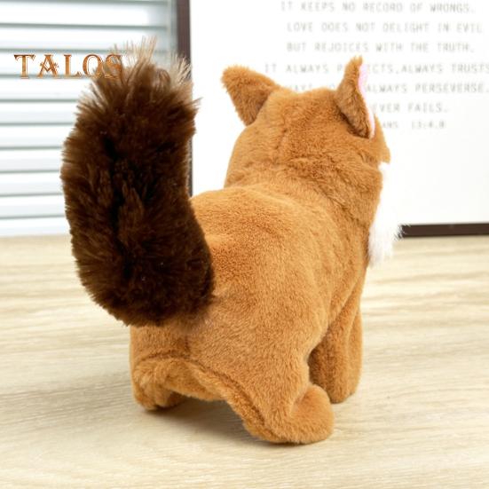 Electric Plush Squirrel Toy Interactive Jumping Movable Tail Squirrel Toy Toddlers Educational Baby Tummy Time Crawling Stuffed Animal Toy