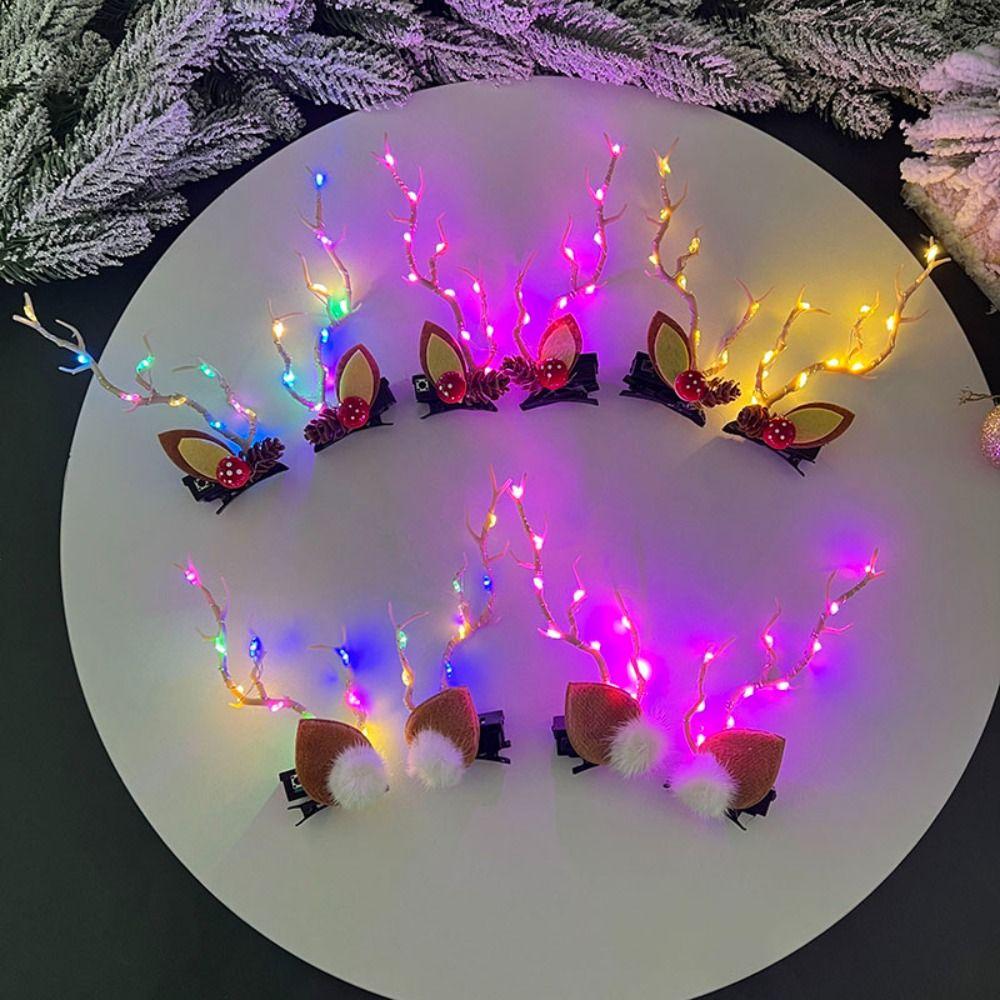Branch LED Christmas Headband With Led Light Glowing Hair Clip  LED Light Toy