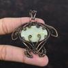 Green Aragonite Pendant Copper Wire Wrapped Pendant Gemstone Pendant Handmade Wire Wrapped Jewelry Tortoise Pendant Copper Jewelry For Gift