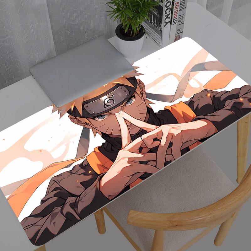 Large Mouse Pad Naruto Carpet Laptop Pc Gamer New Max Durable Keyboard Mat XXL Mousepad Edge White Tassel Rubber Table Mat