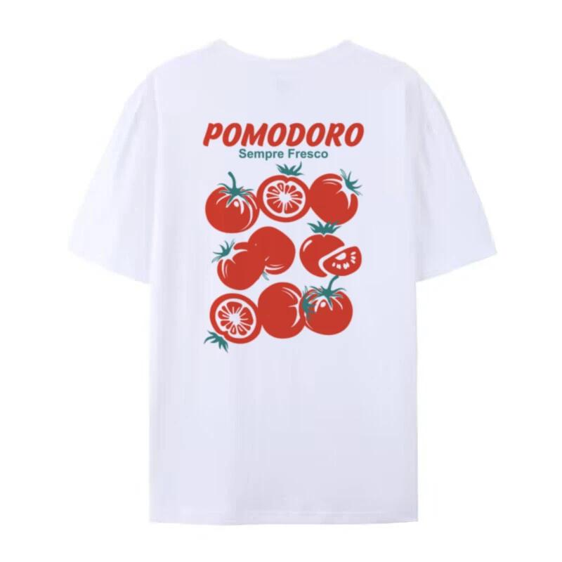 Винтажные футболки с графикой помидоров Итальянская рубашка Pomodoro Милые эстетичные футболки с овощами Женские летние Топ в стиле Cottagecore Streetwear
