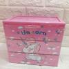 Hello Kitty Leopard Unicorn Melody Pattern Three Layer Drawer Style Storage Box For Desk Organization