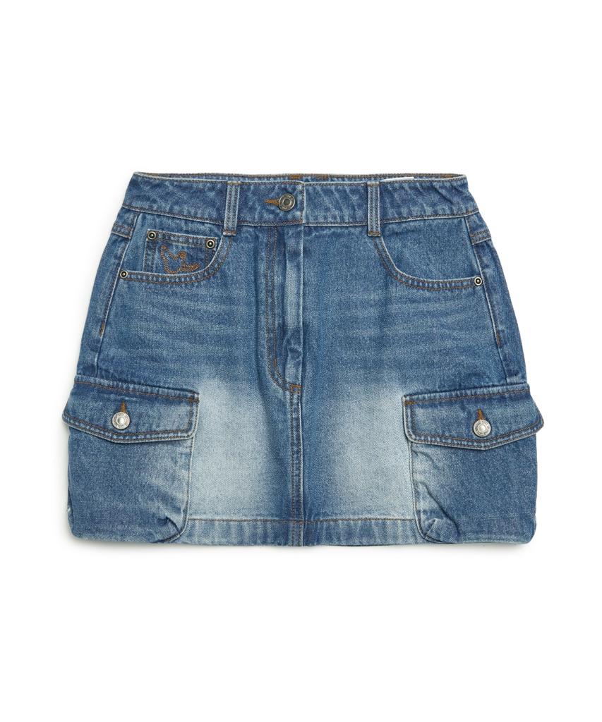 Mark Gonzales Women'S Denim Mini Skirt - Blue