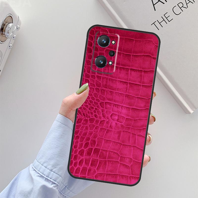 Чехол с принтом под крокодила для Realme 11 10 12 13 14 Pro Plus GT 5 6 6T GT7 Pro C67 C61 C53 C51 C21Y C25S C55 C75