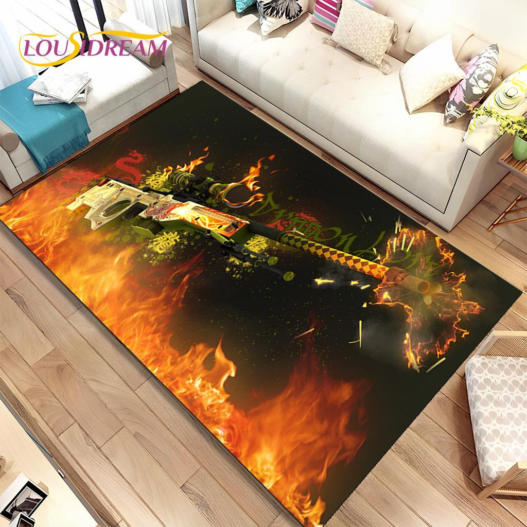 CS, USP, AK, M4, AWP, коврик для винтовки, пистолета, пистолета, ковер для дома, гостиной, спальни, дивана, коврик для двери, декор, нескользящий напольный коврик