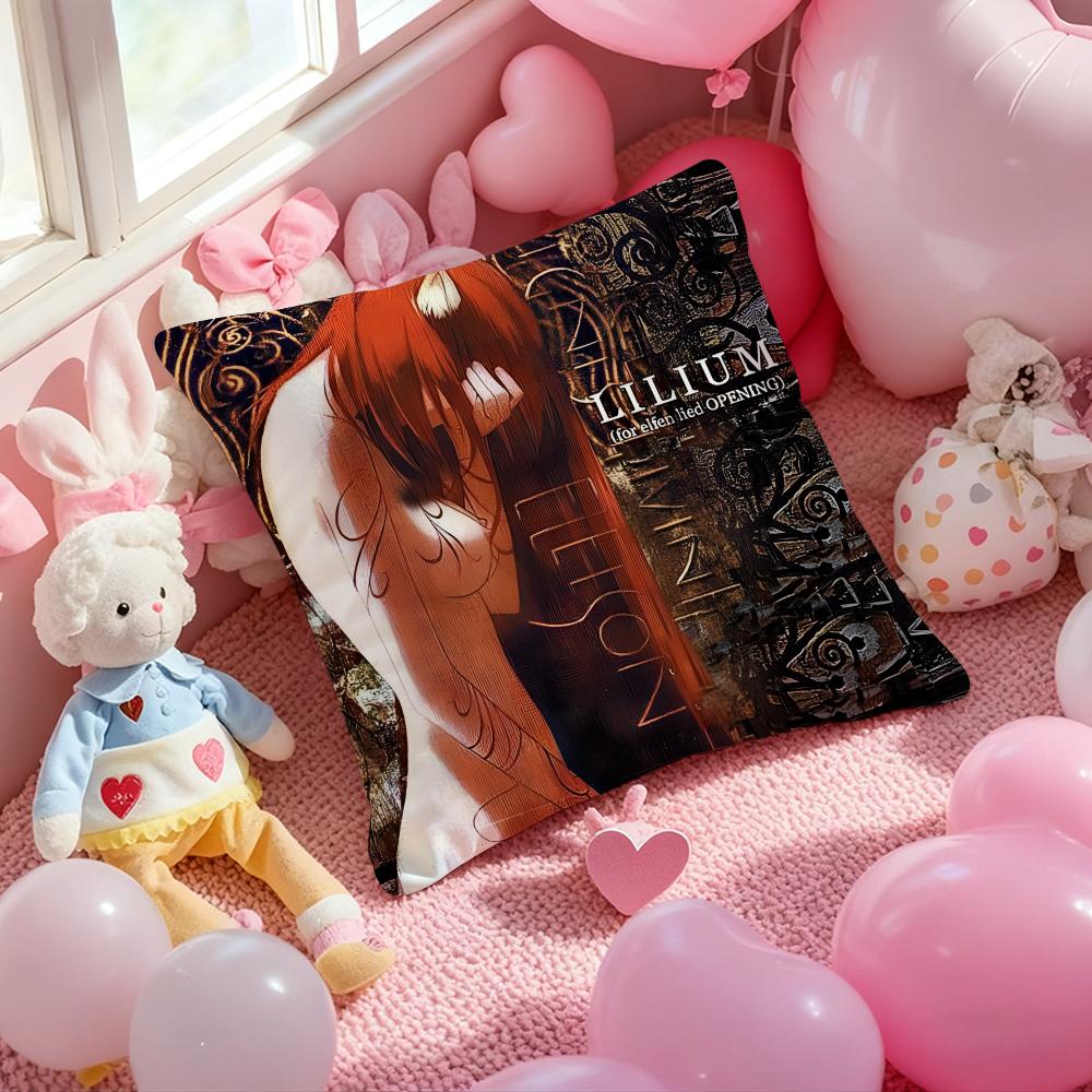 Аниме E-Elfen L-Lied Наволочка с принтом узора для дивана в гостиной и декора спальни