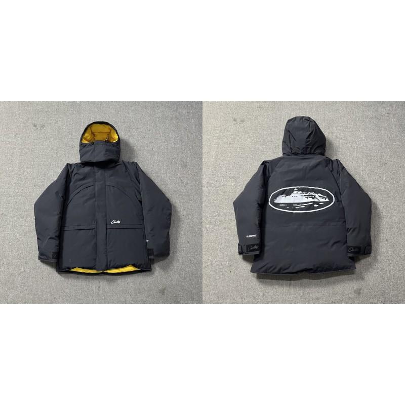 Corteiz Alcatraz Streetwear Padded Jacket Mens Winter Thick Warm Embroidered Casual Coat