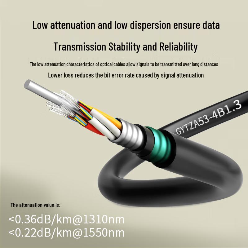 GYTZA53 4-Core Single Mode Outdoor Armored Fiber Optic Cable