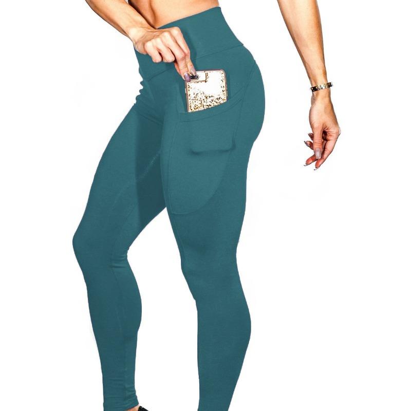 Women S Yoga Running Fitness Pants Side Pocket Tight Leggings