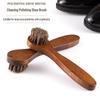 Antique Bronze Long-Handle Shoe Brush with Horsehair Bristles and Maple Wood for Leather Polishing
