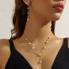 DIEYURO 316L Stainless Steell Colour Enamel Butterfly Pearl Pendant Necklace Earrings Set Lady New Waterproof Jewelry Gift Sets