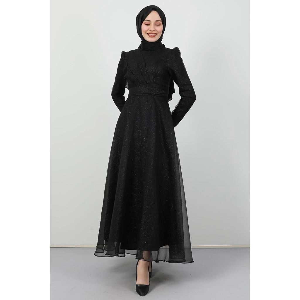 Alara Hijab Evening Dress Navy Blue