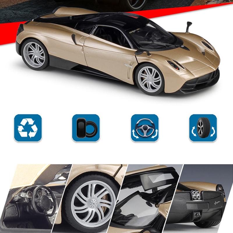Масштаб 1/24 WELLY Pagani Huayra, модель автомобиля из сплава, литье под давлением, металлические игрушечные автомобили, модель автомобиля, коллекция высокой имитации, детские подарки