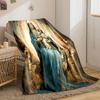 Our Lady Virgin Mary Baby Jesus Throw Blanket  Printed Blanket for Living Room Bed Couch lunch break Soft Cozy Blanket for Friend's festival Gift