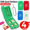 Универсальный Набор-Коробка для Хранения Адаптеров Mini SIM-Карт со Скрепкой для Извлечения для Nano Micro SIM-Карт Держатель Карты Памяти Кейс-Чехол