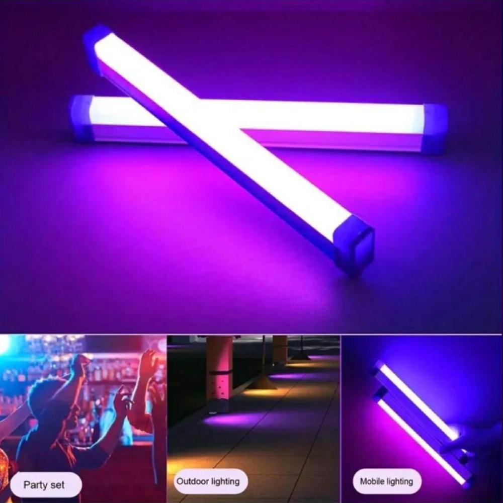 USB-перезаряжаемая цветная световая трубка RGB-свет для фотосъемки, ручной светодиодный видеосвет, фиолетовый, синий свет, заполняющий свет, ночник