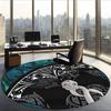 New Zealand Pāua (1) Round Office Rug Decorative Floor Rug for Office Bedroom Living Room and Home Space