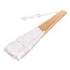 Складной веер Hallow Lace Bamboo Bones Vintage Style Hand Fan с кисточкой для одежды для выступлений
