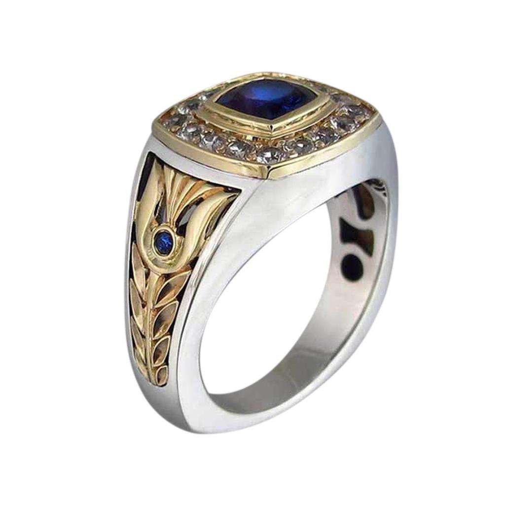 Партийные мужские кольца, креативные двухцветные дизайнерские кольца для мужчин, обручальное кольцо с размером 6-12, мужские ювелирные изделия