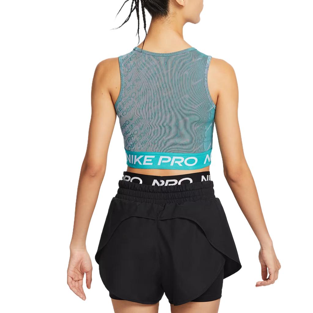 Nike Спортивные жилеты Dri Fit женские Цвет: Кактус Зеленый/Дымчато-Синий/Белый HQ5684-345