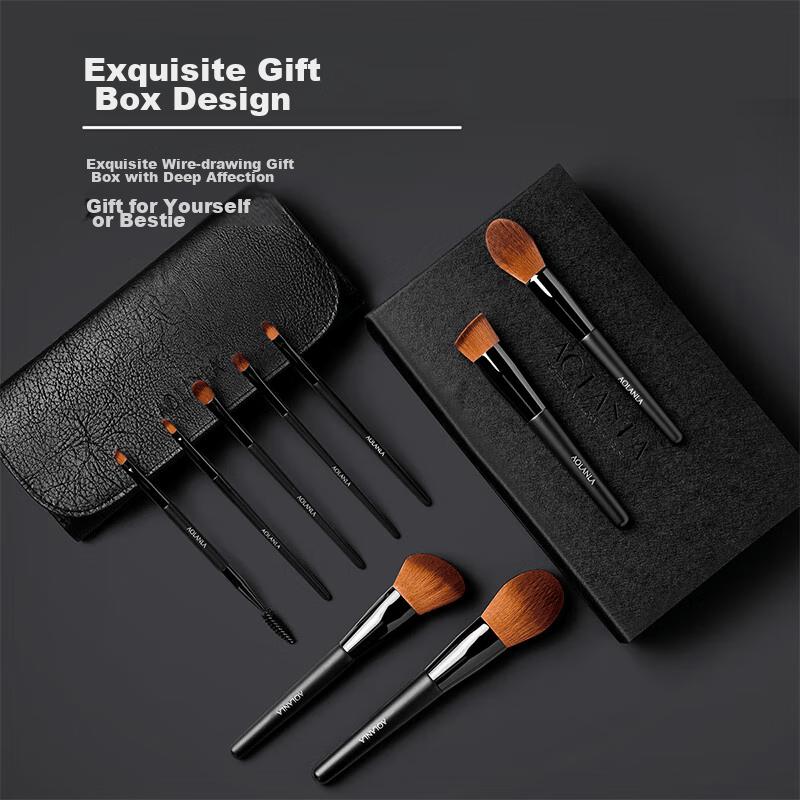 AOLANLA Makeup Brush Set, Including Loose Powder and Eyeshadow Brushes, Beginner-Friendly, Beauty Tools, 9 Pieces