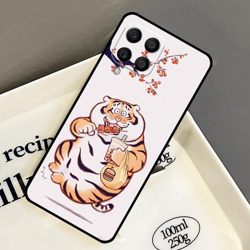 Cartoon Fat Tiger Case For Samsung Galaxy M32 M12 M52 M15 M35 M55 M31 M56 M36 M16 M06 M13 M33 M53 M14 M34 M54