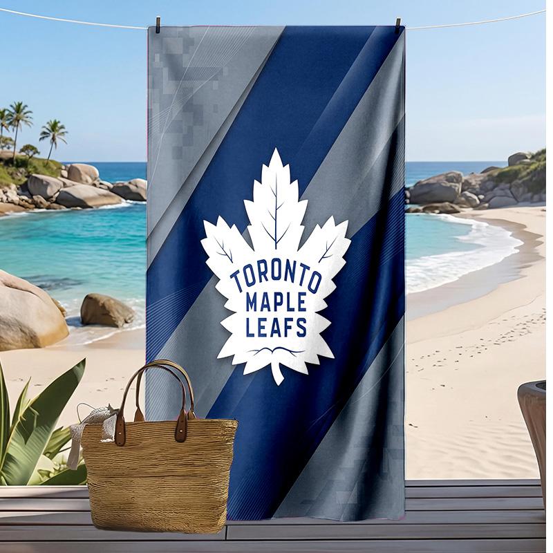 Пляжное полотенце с принтом Toronto Maple Leafs Мягкое Портативное Быстросохнущее?Сухое полотенце для бассейна, летнего отпуска, активного отдыха на природе