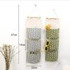 Cotton Linen Pattern Hanging Storage Bag 3 Pockets Wall Mounted Wardrobe Hang Bags Wall Pouch Cosmetic Toys Organizer 1PC Hot