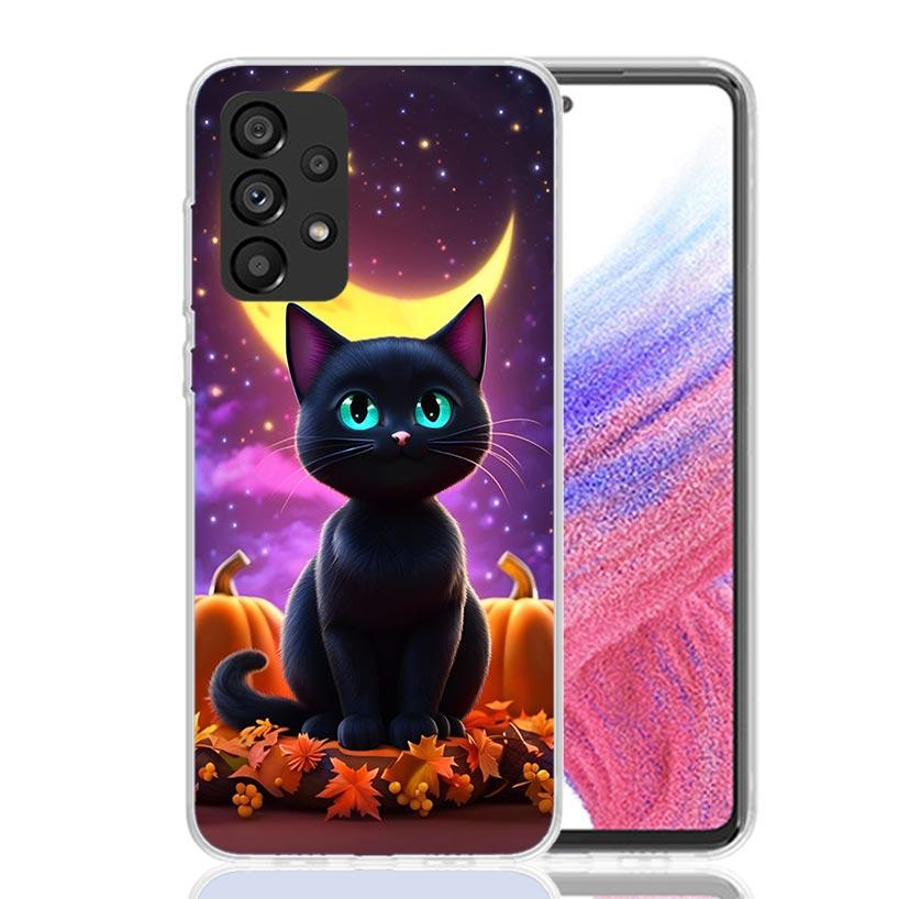 Kitten Cat Christmas Pumpkin Phone Case for Samsung Galaxy A17 A16 A15 A14 A13 A57 A56 A55 A54 A53 A37 A36 A35 A34 A33 A26 A25 A