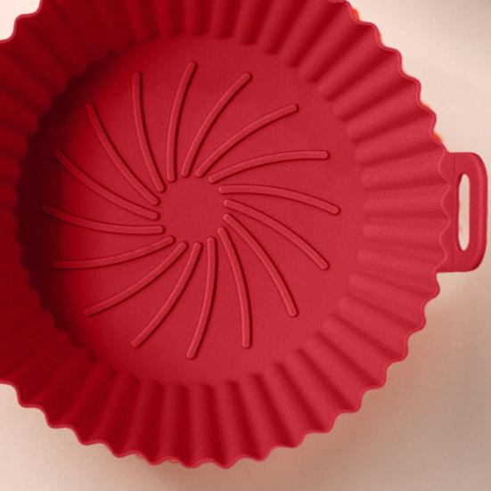 Силиконовый вкладыш для фритюрницы Yousheng, круглая антипригарная корзина для фритюрницы, жаропрочный противень с канавками для слива масла