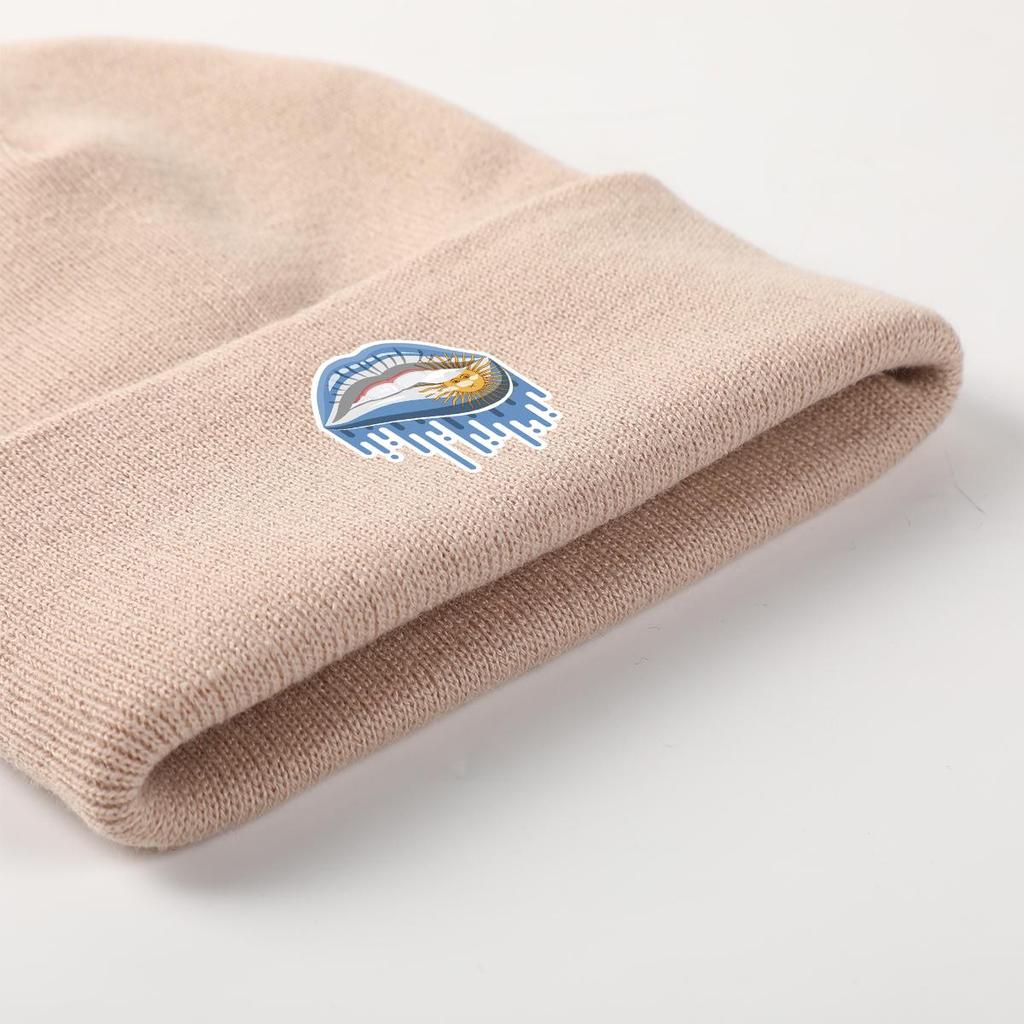 Рот Флаг Аргентины Зимняя Вязаная Шапка Бини, Патриотическая Шапка-Череп Универсальная Свободная Однотонная Головной Убор Вязаная Шапка Бини