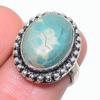 Бирюза Санта-Роза Ручная работа Ювелирное изделие Кольцо из стерлингового серебра 925 пробы Размер 6 j4A98