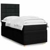 Maison Exclusive - Sommier À Lattes De Lit Avec Matelas Noir 90x190 Cm Tissu