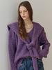 MAXZA V-Neck Loose Fit Knit & Shawl Set