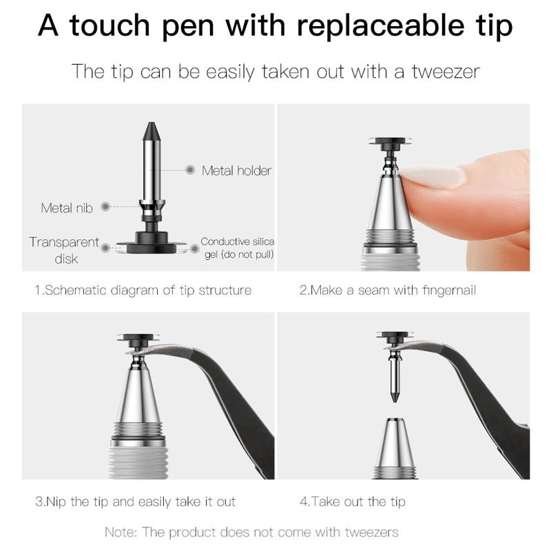 FONKEN Универсальный стилус 2 в 1, многофункциональный экран, сенсорная ручка, емкостный сенсорный карандаш для iPad, iPhone, планшета, Android