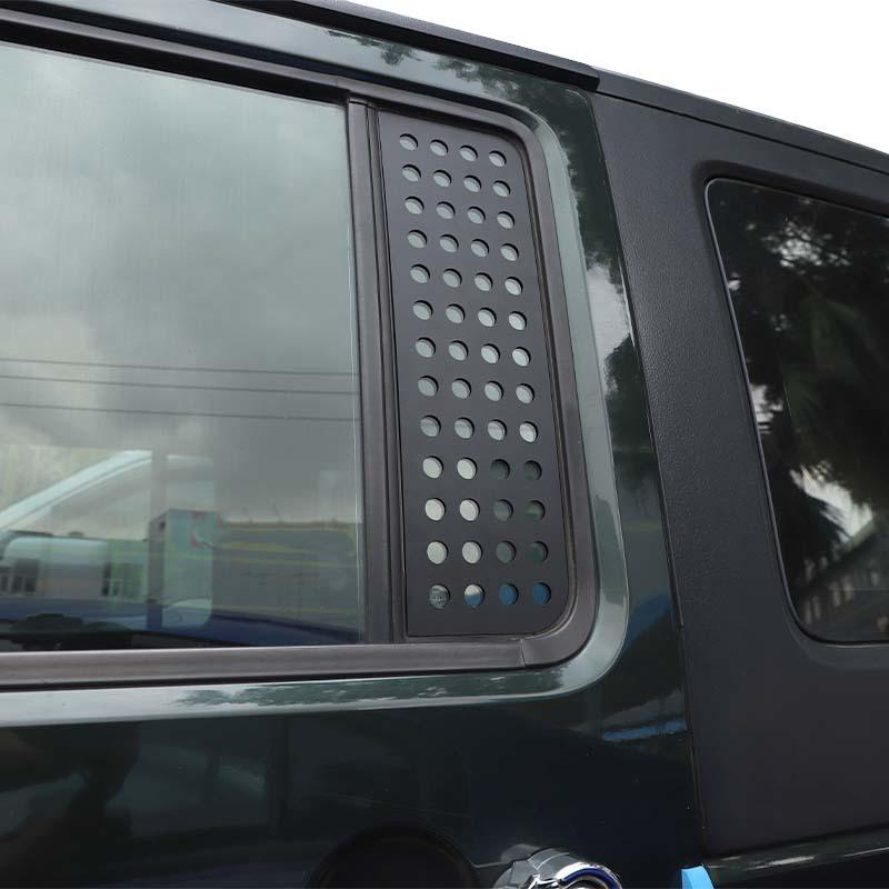 Накладка на заднее окно автомобиля, декоративная рамка для Jeep Wrangler JK 2007-2017, 4-дверная версия, металлические автомобильные аксессуары