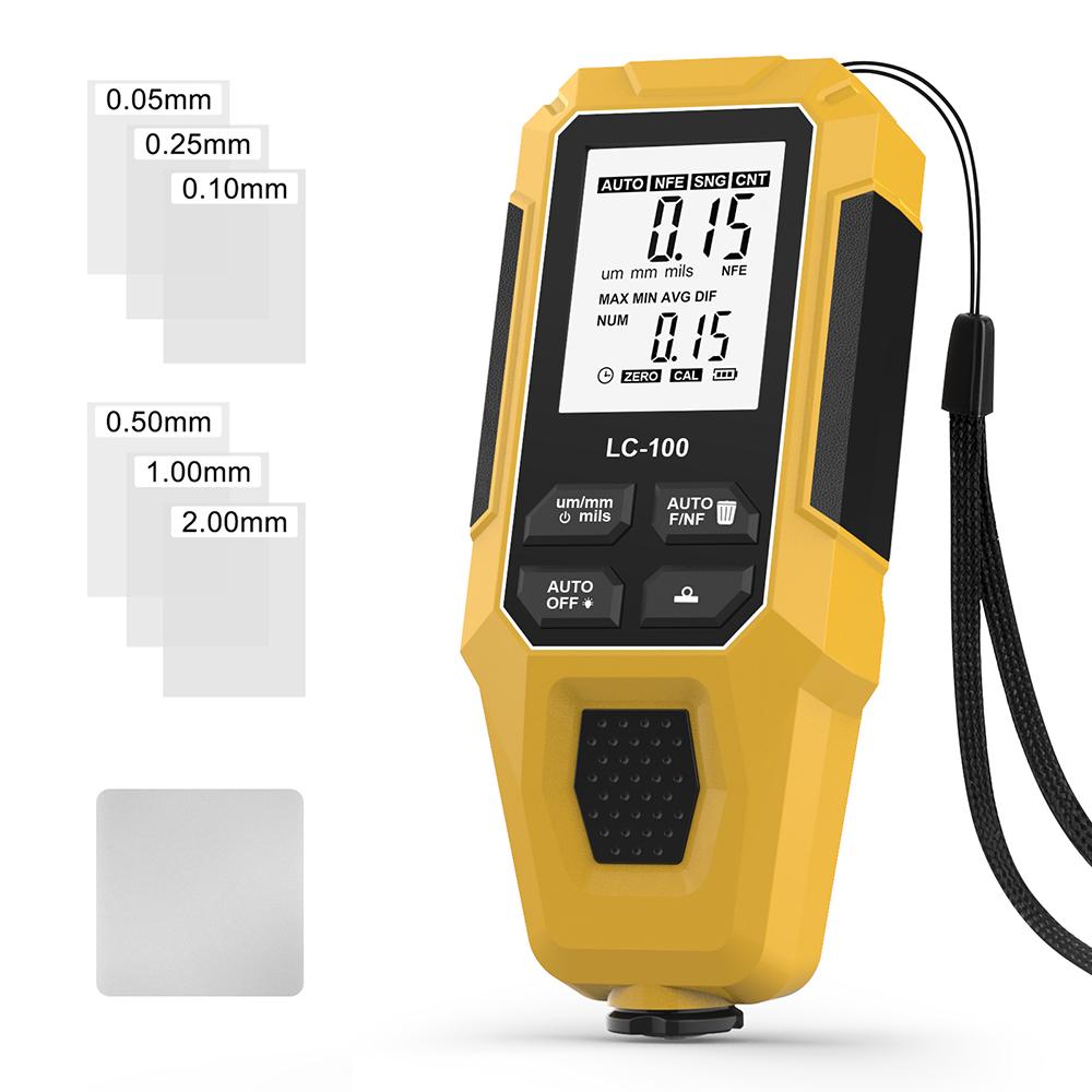 0-2000um Car Paint Thickness Tester Digital Display Thickness Gauge Coating Meter Manual Paint Tools for Automobile for Fe/nfe