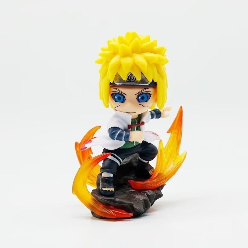 Q Version 9 Hokage Ultimate Battle, Naruto, Sasuke, Kakashi, Sakura, Itachi Wind Watergate Doll Figure