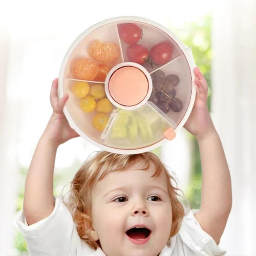 Portable Snack Spinner Moisture Proof Sealed Fruit Tray Snack Storage Box  Kids Snack