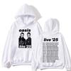 O-Oasis Live 25 Tour Hoodies Rock Band Punk Men Women Clothing Fashion Hip Hop Long Sleeves Hooded Sweatshirt Oversized Pullover
