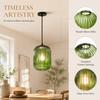 Striped Vertical Striped  Lantern Shaped Decorative Cover Glass Lamp Shade  Light Fixture