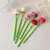 1 Piece Cute Rose Silicone Gel Pen Soft Gel Flower Ballpoint for Journaling Elegant Aesthetic Writing Gift for Teen Girls Student Supply