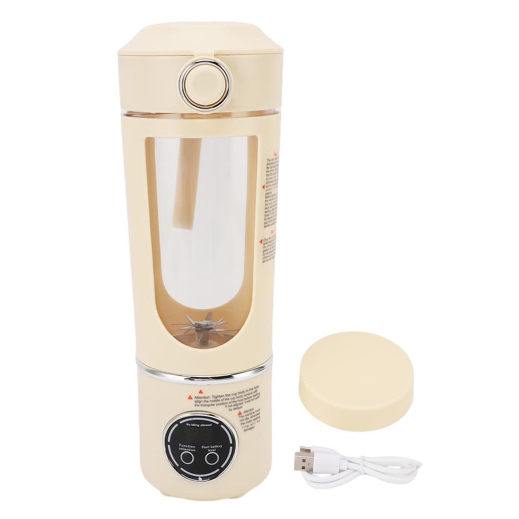 Portable Blender 700ML 7.4V 12 Blades Rechargeable Travel Mini Juicer Cup Fruit Mixer for Gym Home