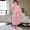 Женская ночная рубашка, зимний утепленный халат, роскошный женский длинный халат, фланелевый теплый халат для сна, женский халат, халаты с карманом