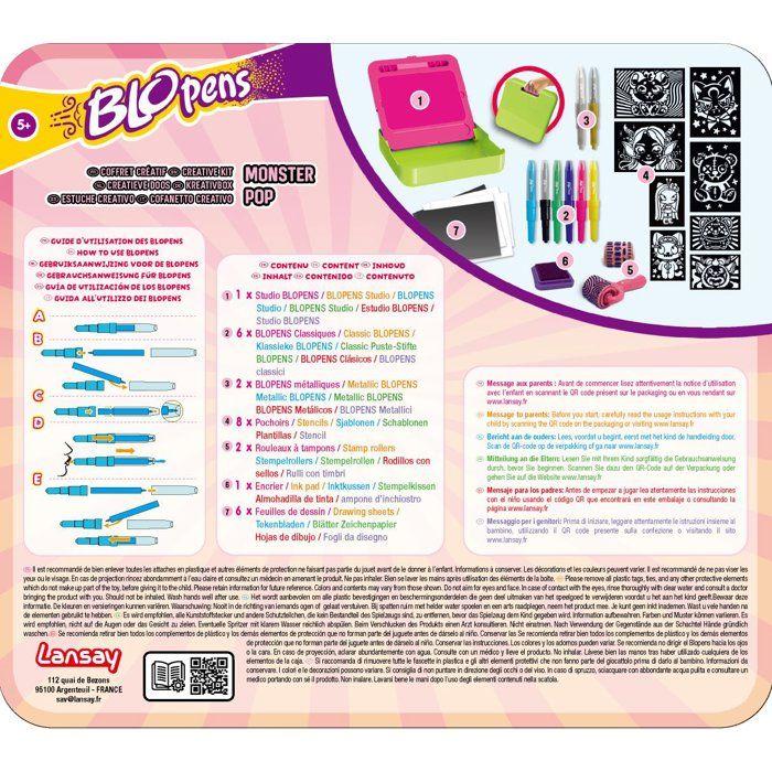 Loisir créatif - LANSAY - BLOPENS - jeu de coloriage - COFFRET CRÉATIF MONSTER POP - Dès 5 ans