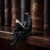 Безликая статуэтка Мага, Готическая статуэтка Читателя Теней, Мини-фигурка Волшебника в темном стиле, Матовая черная фигурка из смолы для домашнего офиса, стола, книжной полки, Тайна
